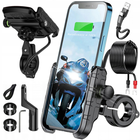 Suport pentru telefon FreedConn MC10K-V2 cu incarcator USB