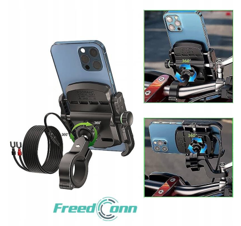 Suport pentru telefon FreedConn MC10K-V2 cu incarcator USB