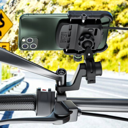 Suport pentru telefon FreedConn MC10K-V2 cu incarcator USB