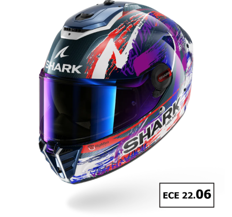 Cască Moto SHARK Spartan RS Carbon Zarco Signature, Carbon/Alb/Violet