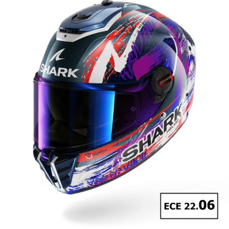 Cască Moto SHARK Spartan RS Carbon Zarco Signature, Carbon/Alb/Violet