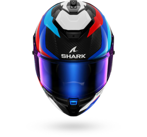 viziera iridium blue casca SHARK Spartan GT Pro Carbon