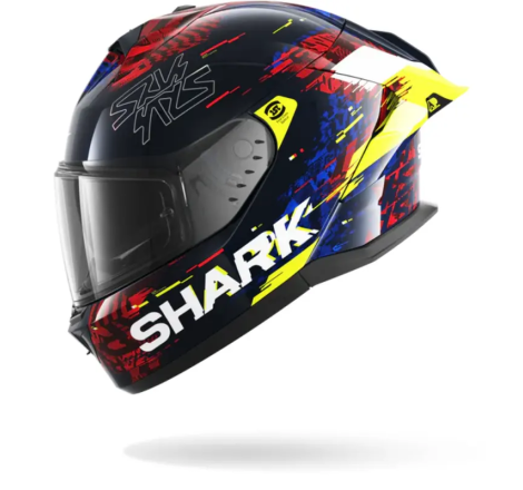 Casca Shark Skwal Cup Speed-Vib Blue Red Yellow ECE 22.06 | MotorBikers