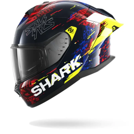 Casca Shark Skwal Cup Speed-Vib Blue Red Yellow ECE 22.06 | MotorBikers