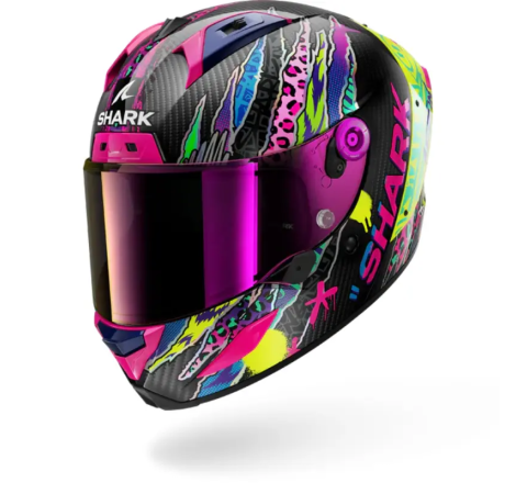 Cască Moto Integrală SHARK AERON Speed-Fawn Carbon Violet Yellow