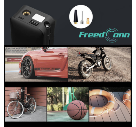 Compresor Portabil FreedConn T3106-1S - 150 PSI Acumulator 5200mAh
