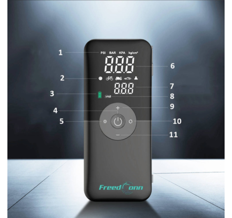 Compresor Portabil FreedConn T3106-1S - 150 PSI Acumulator 5200mAh