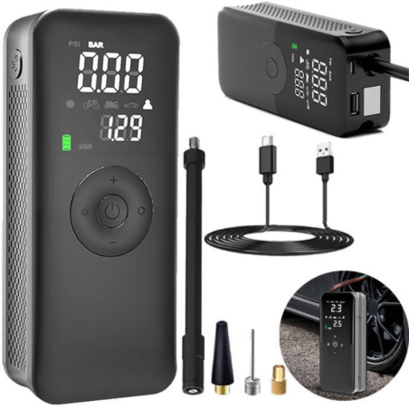 Compresor Portabil FreedConn T3106-1S - 150 PSI Acumulator 5200mAh