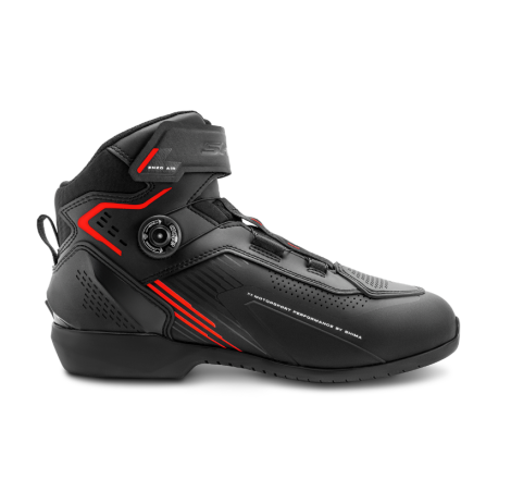 Lateral ghete moto SHIMA Enzo Air – piele naturală și thick mesh ventilat