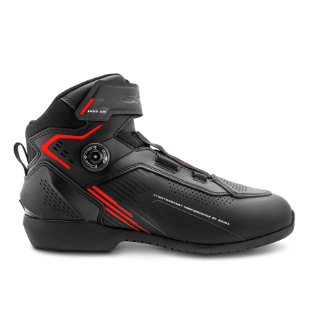 Lateral ghete moto SHIMA Enzo Air – piele naturală și thick mesh ventilat