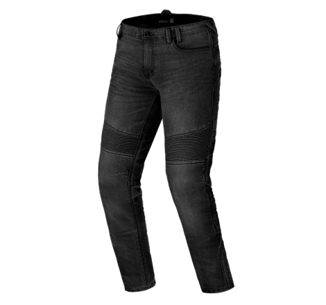 Detaliu material denim ranforsat Monolayer+ jeanși moto SHIMA Zenith