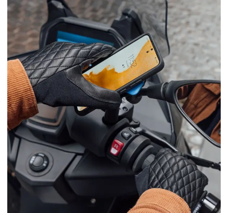 Sistem dual-stage lock brevetat suport telefon moto Quad Lock V2