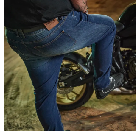 Blugi Moto Bering Trust King Size Denim Cordura Albastru