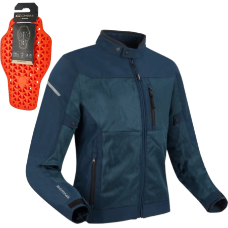 Geaca Moto BERING OZONE Navy Textila Impermeabila