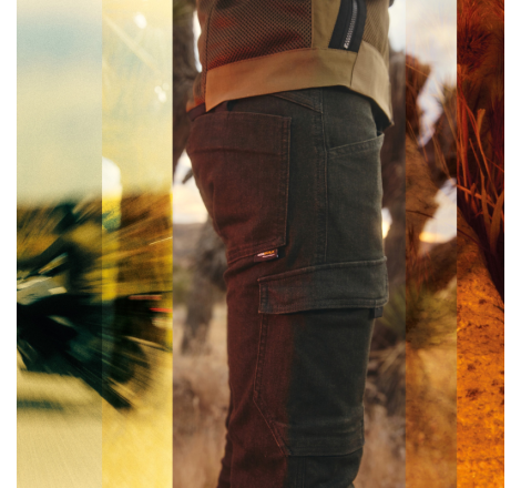 Detaliu material Cordura Cotton elastic TexTech pantaloni moto SPIDI Pathfinder 2