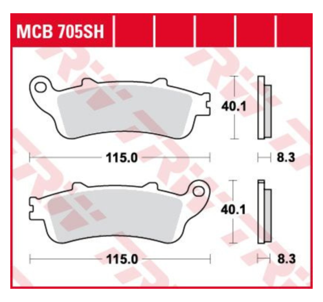 Placute Frana Spate TRW MCB705SH Sinterizate Honda Kymco