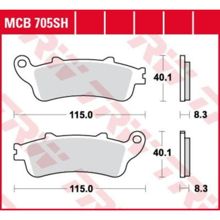 Placute Frana Spate TRW MCB705SH Sinterizate Honda Kymco