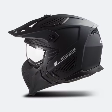 Detaliu sistem dublu-clic detasare masca barbie casca moto LS2 OF606 Drifter