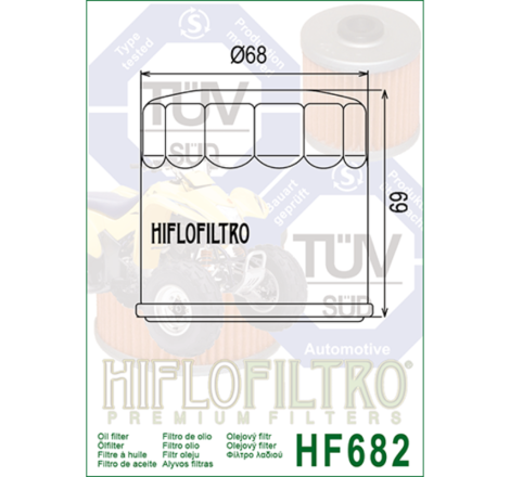 Filtru Ulei Hiflofiltro HF682 CF Moto Benelli TRK702 | motorbikers.ro