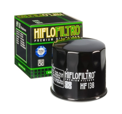 Filtru ulei Hiflofiltro HF138 pentru motociclete Suzuki și ATV Arctic Cat
