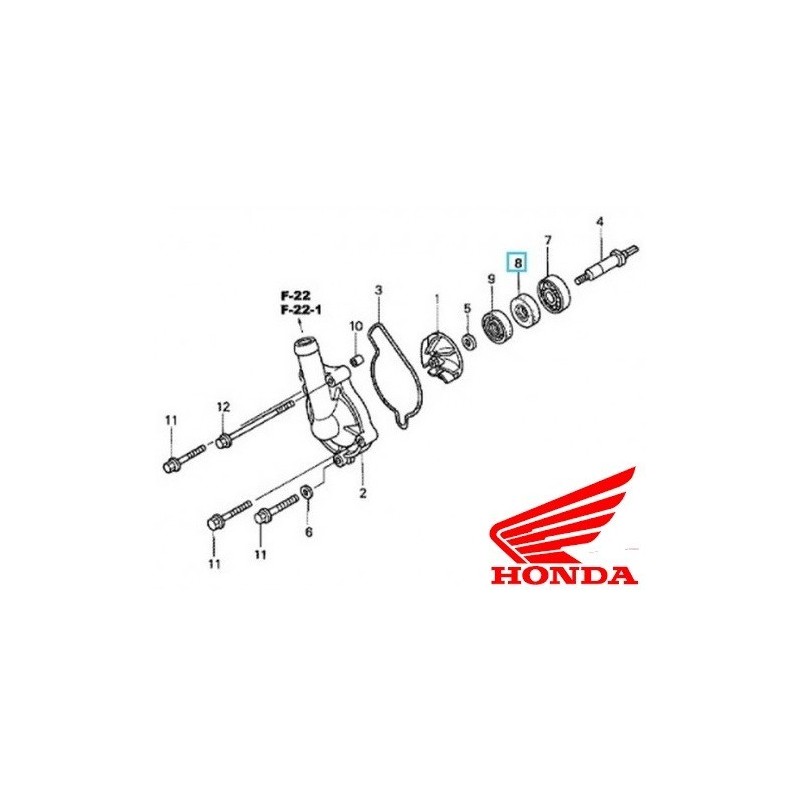 Honda CRF250R SIMERING POMPA APA