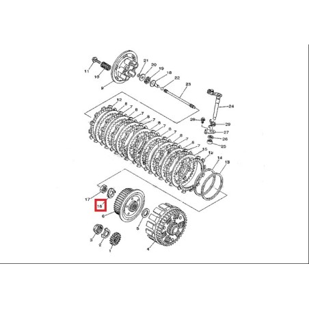 SAIBA AMBREIAJ YAMAHA YZ250F (2001-2016)