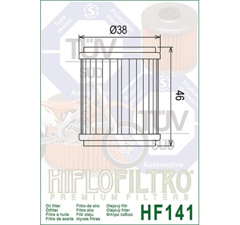 Filtru ulei HF141 Racing