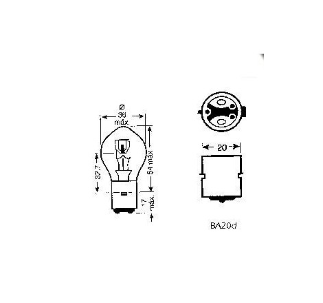  Bec far moto 12V 25/25W