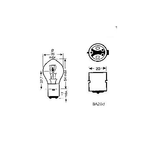  Bec far moto 12V 35/35W