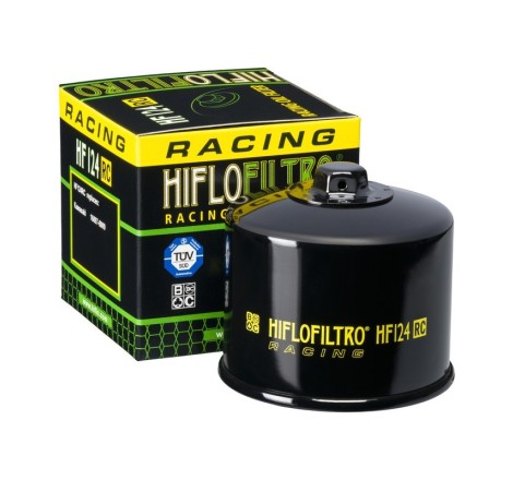 Filtru ulei Hiflofiltro HF124RC pentru motociclete sport și racing